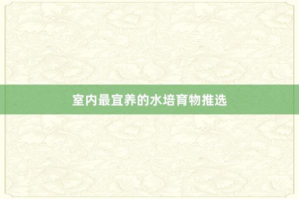 室内最宜养的水培育物推选